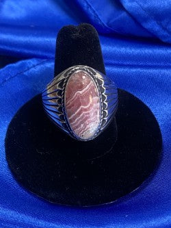 Rhodochrosite & Sterling Silver Ring