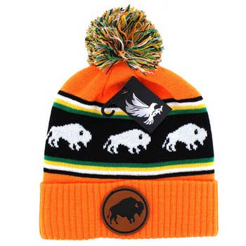 BUFFALO , POM BEANIE: Khaki