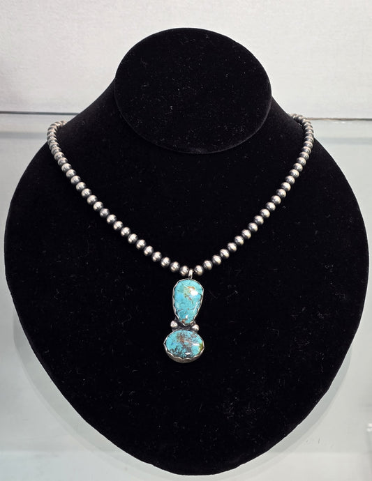 Turquoise & Navajo Pearl Necklace