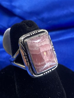 Rhodochrosite & Sterling Silver Ring