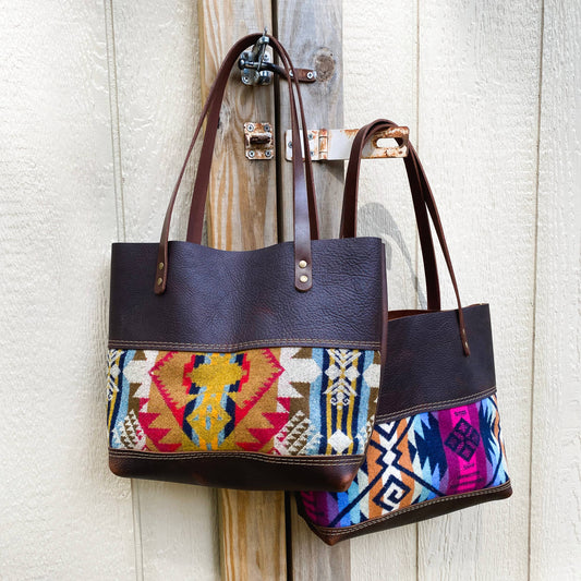 Wool Tote Short: Black / Rainbow Ridge