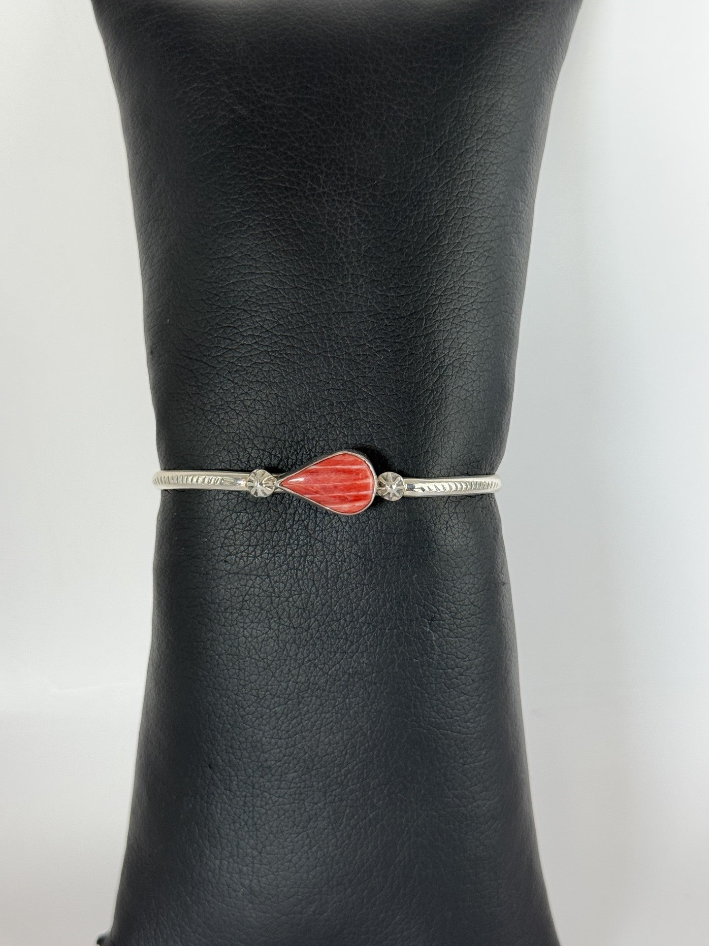 Spiny Oyster & Sterling Silver Bracelet