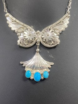 Sterling Silver and Turquoise Statement Piece