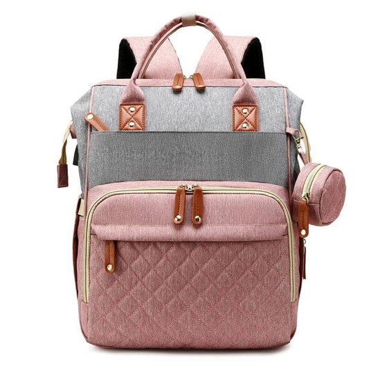 Mummy Maternity Diaper Nappy Bag: Pink Grey