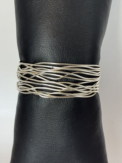 Sterling Silver Woven Cuff Bracelet