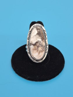White Buffalo Turquois & Sterling Silver Ring