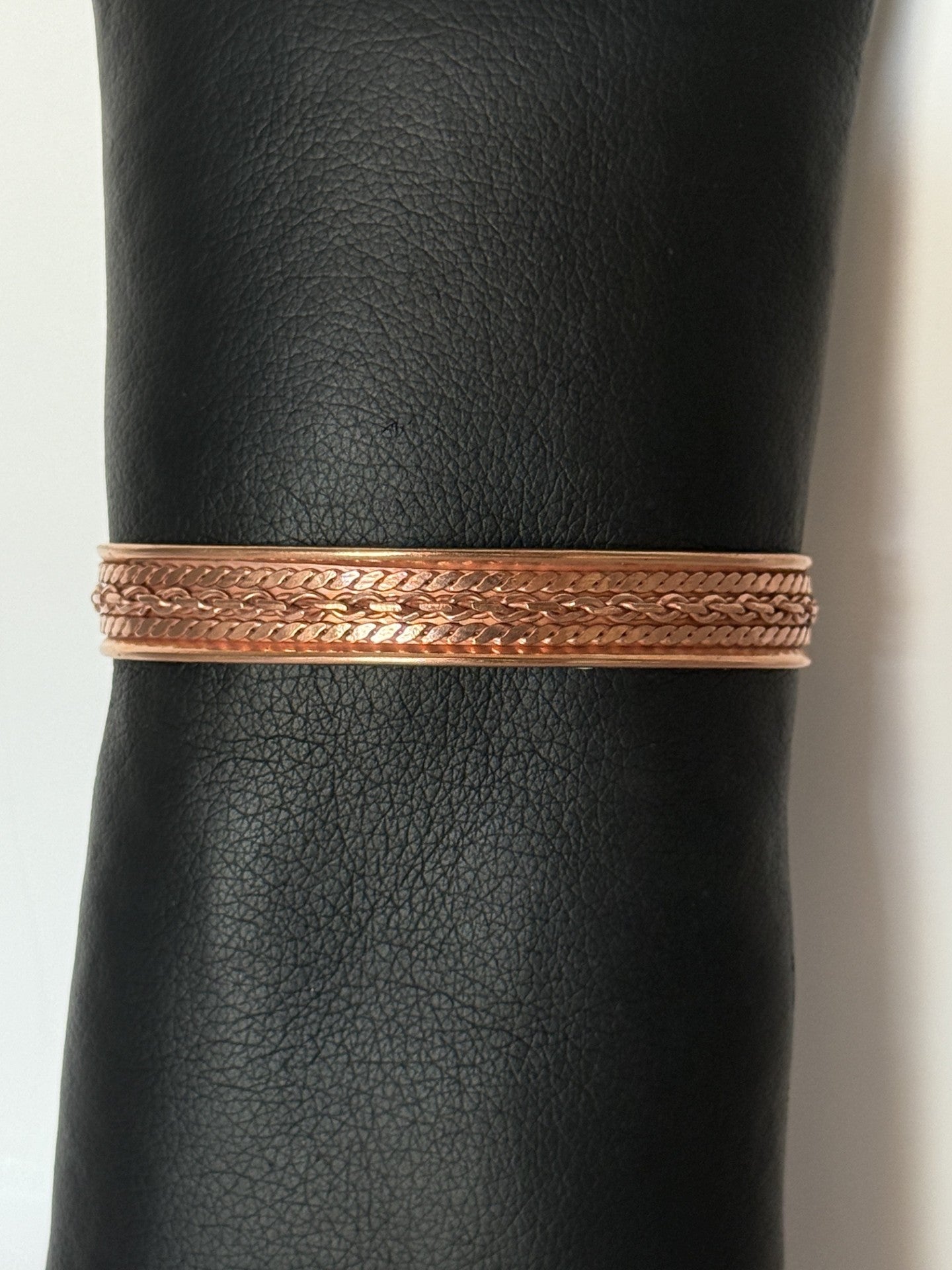 Copper Cuff Braided Bracelet