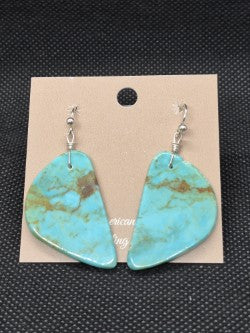 Turquoise Slab Earring