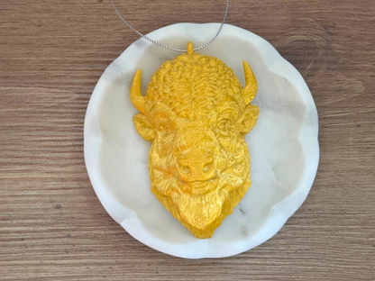 Bison Christmas Ornaments: Green