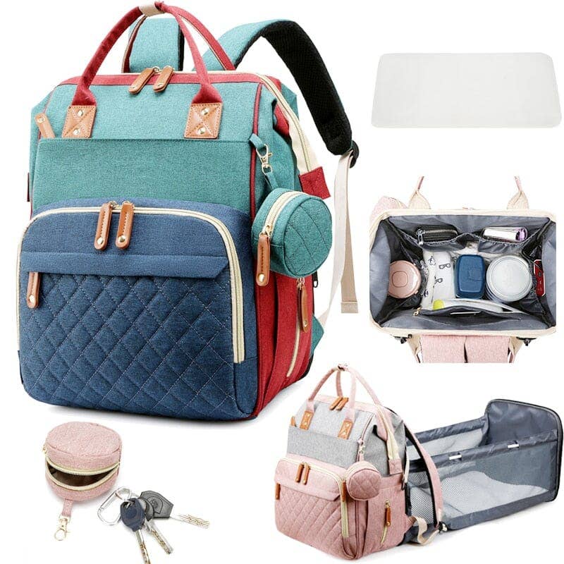 Mummy Maternity Diaper Nappy Bag: Pink Grey