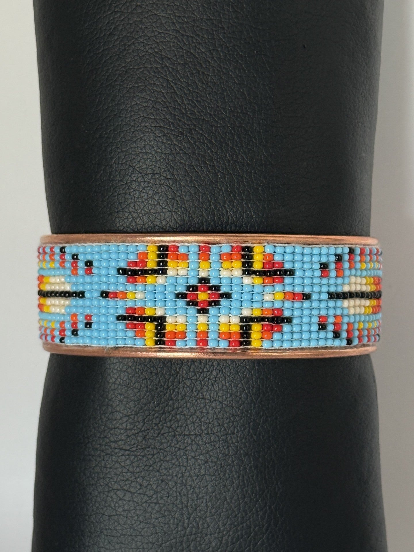 Copper Beaded Cuff Bracelet