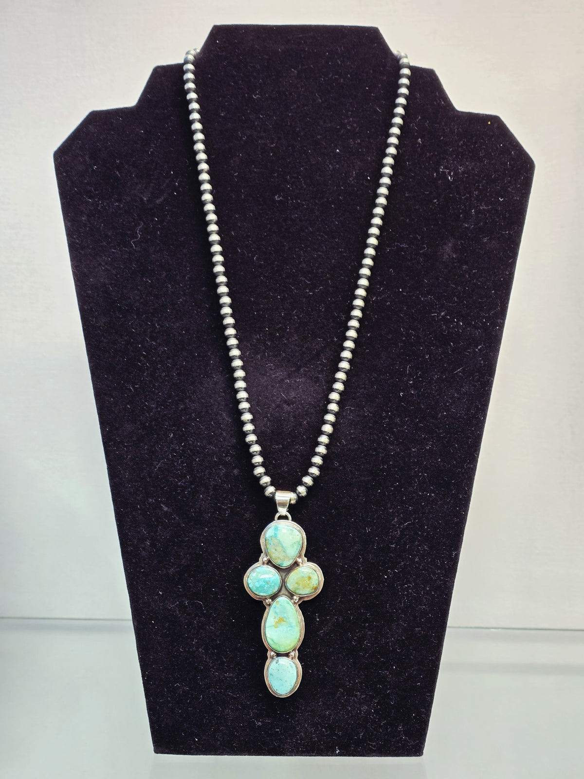 Kingman Cross w/Navajo Pearls