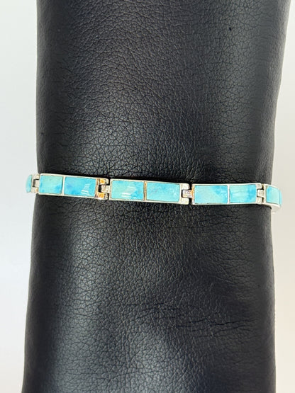 High-Quality Blue Ridge Turquoise & Sterling Silver Bracelet