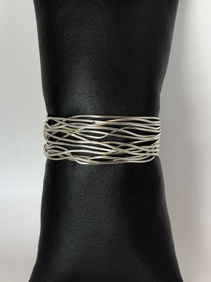 Sterling Silver Woven Cuff Bracelet