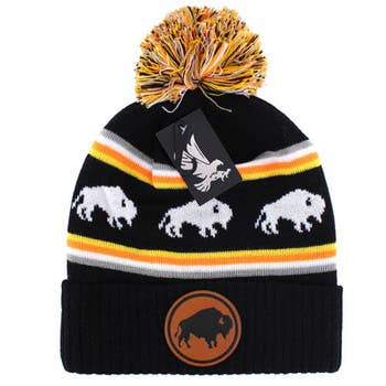 BUFFALO , POM BEANIE: Khaki