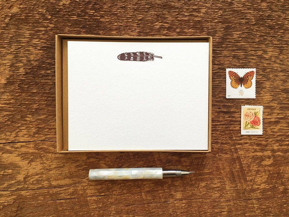Feather Flat Notes (Boxed Set of 8)