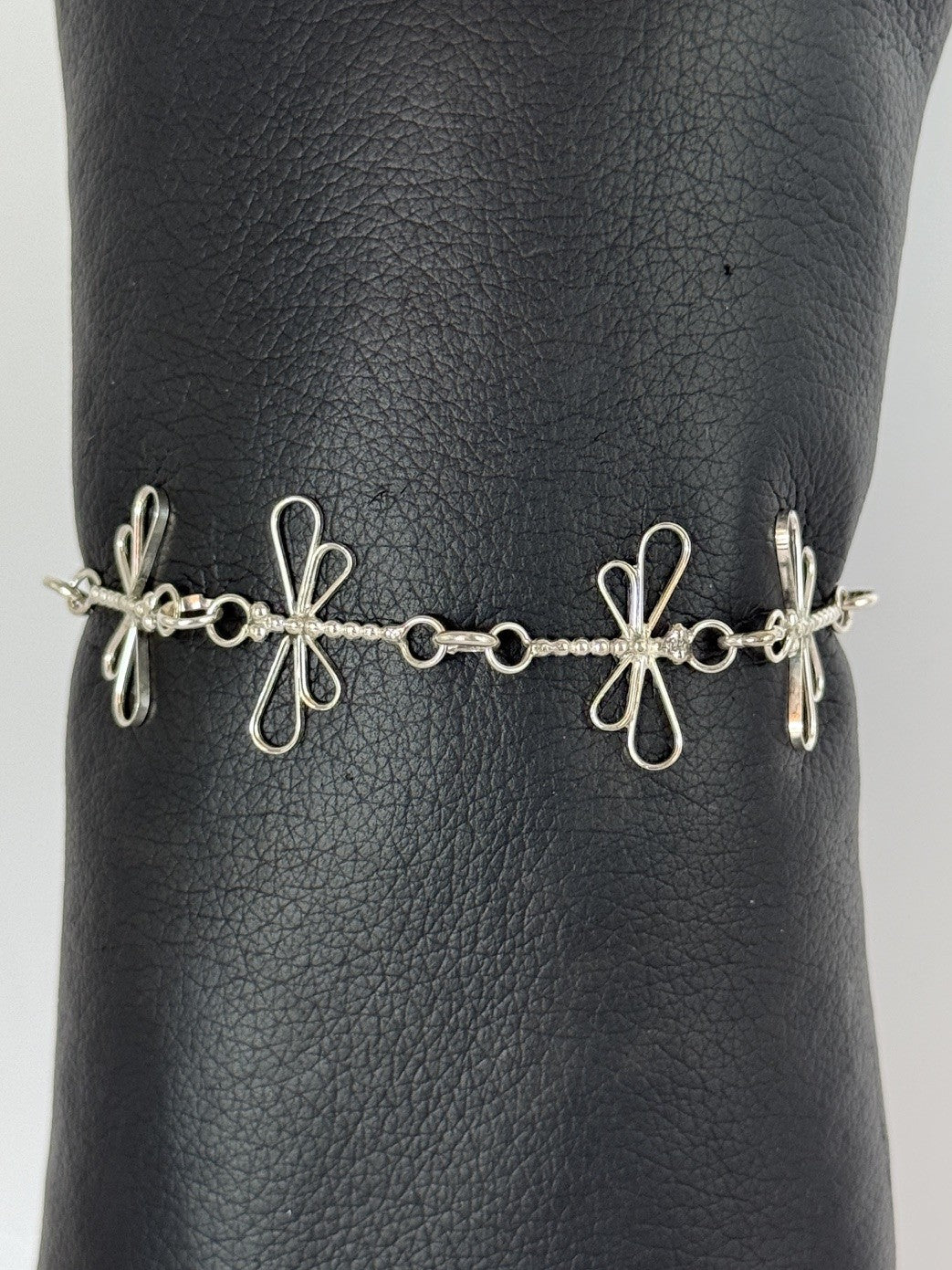 Dragonfly & Sterling Silver Bracelet