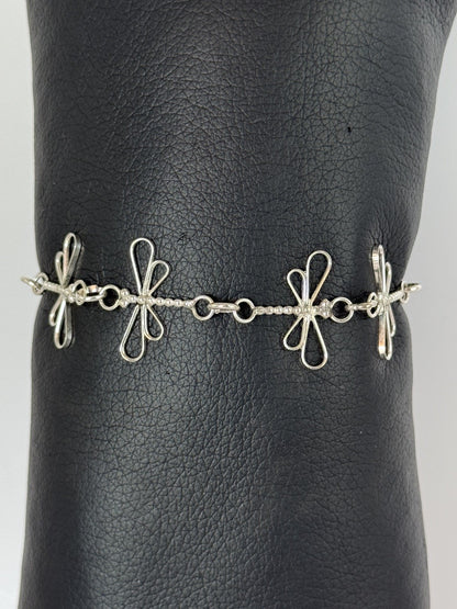 Dragonfly & Sterling Silver Bracelet
