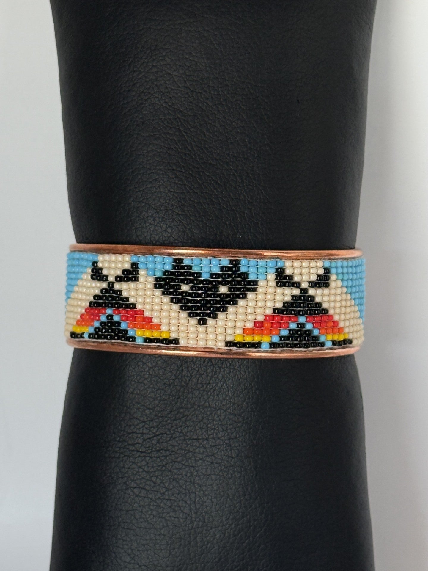 Copper Beaded Cuff Bracelet
