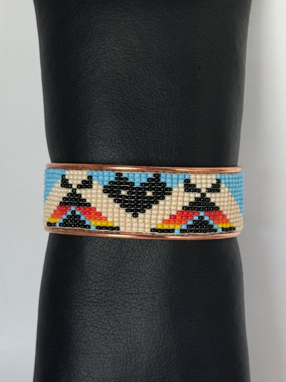 Copper Beaded Cuff Bracelet