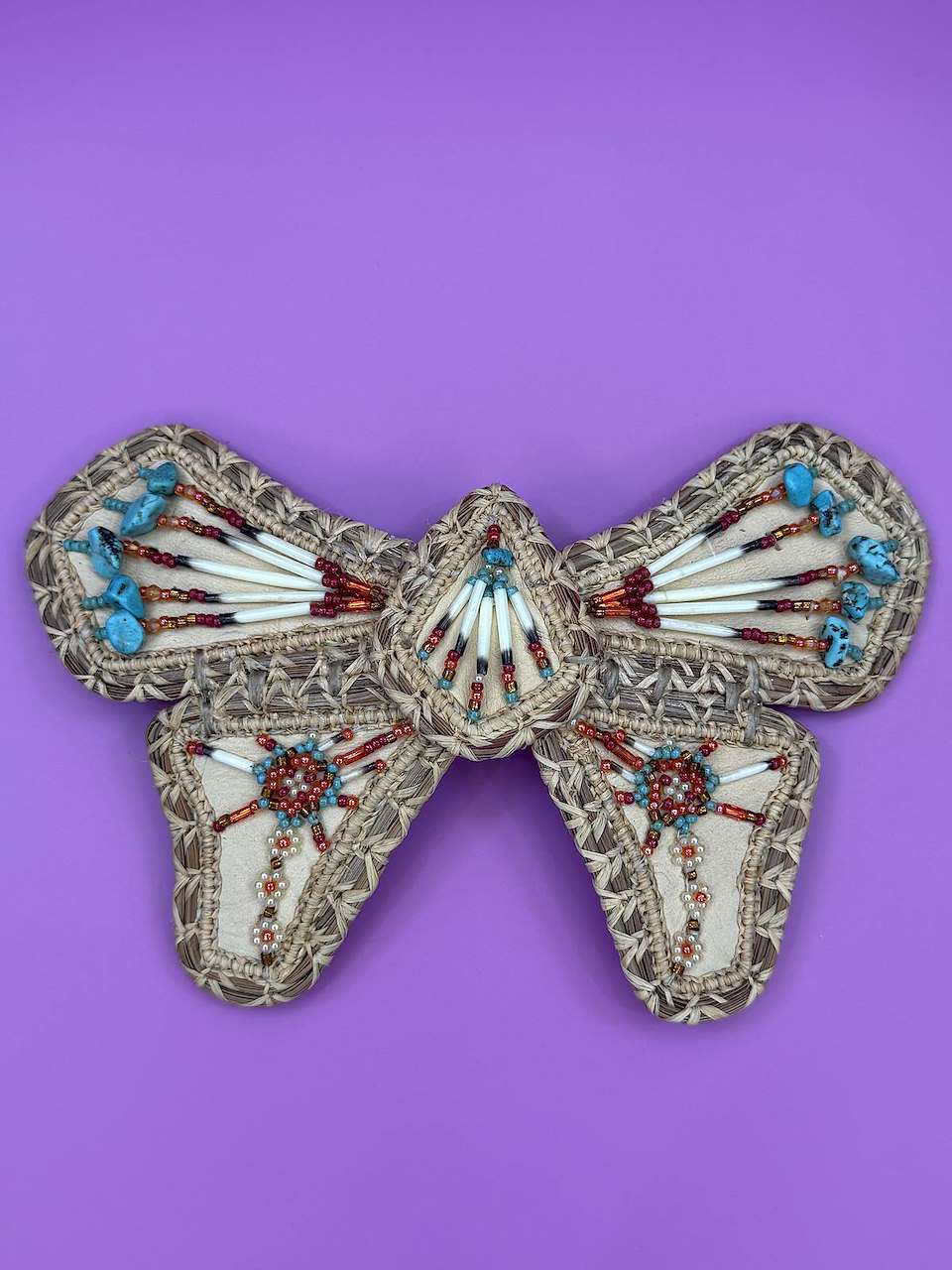 Whispering Pines Handwoven Jewelry - Butterfly Hairpin and Earring Set