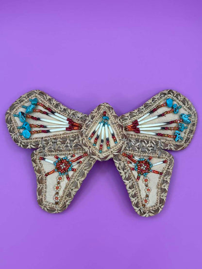 Whispering Pines Handwoven Jewelry - Butterfly Hairpin and Earring Set