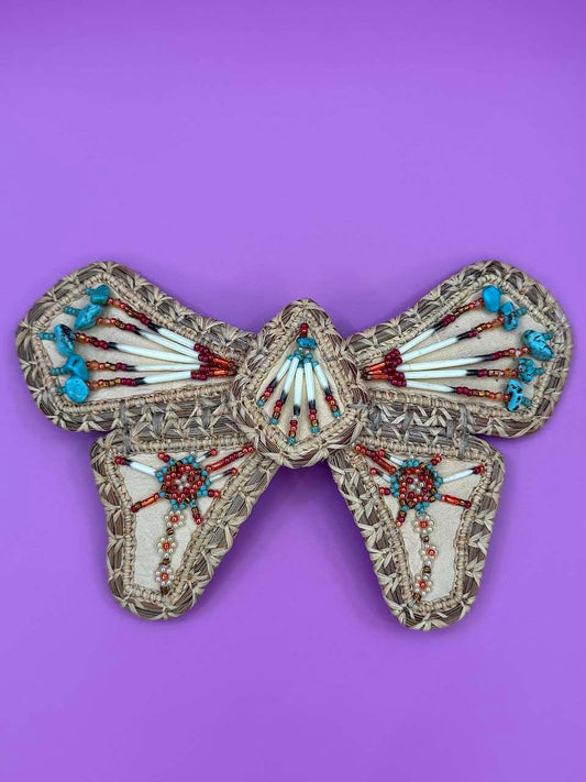 Whispering Pines Handwoven Jewelry - Butterfly Hairpin and Earring Set