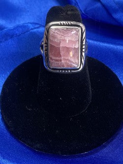 Rhodochrosite & Sterling Silver Ring