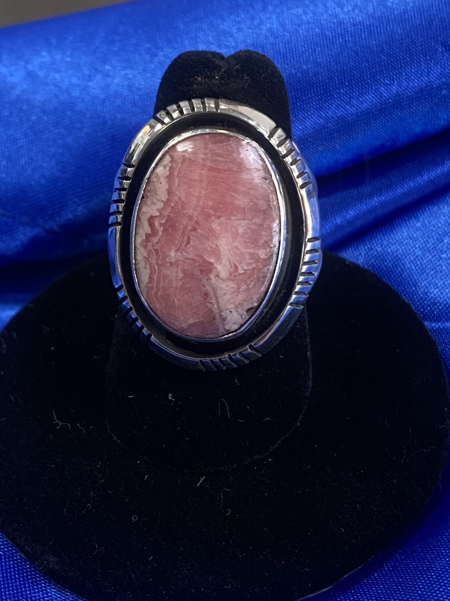 Rhodochrosite & Sterling Silver Ring