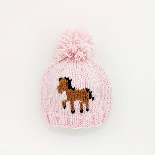 Pony Beanie Hat Blush for Baby & Kids: L (2-6 years)