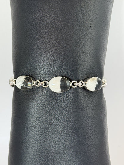 White Buffalo & Sterling Silver Bracelet