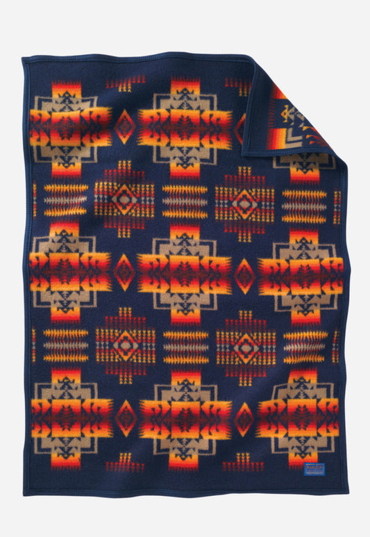 Pendleton Chief Joseph crib blanket indigo