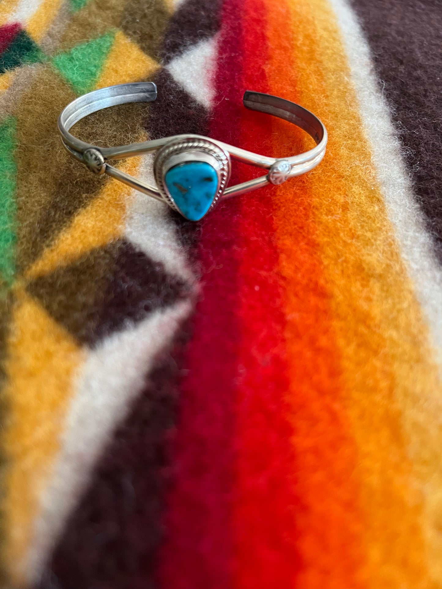 Silver and Turquoise Cuff