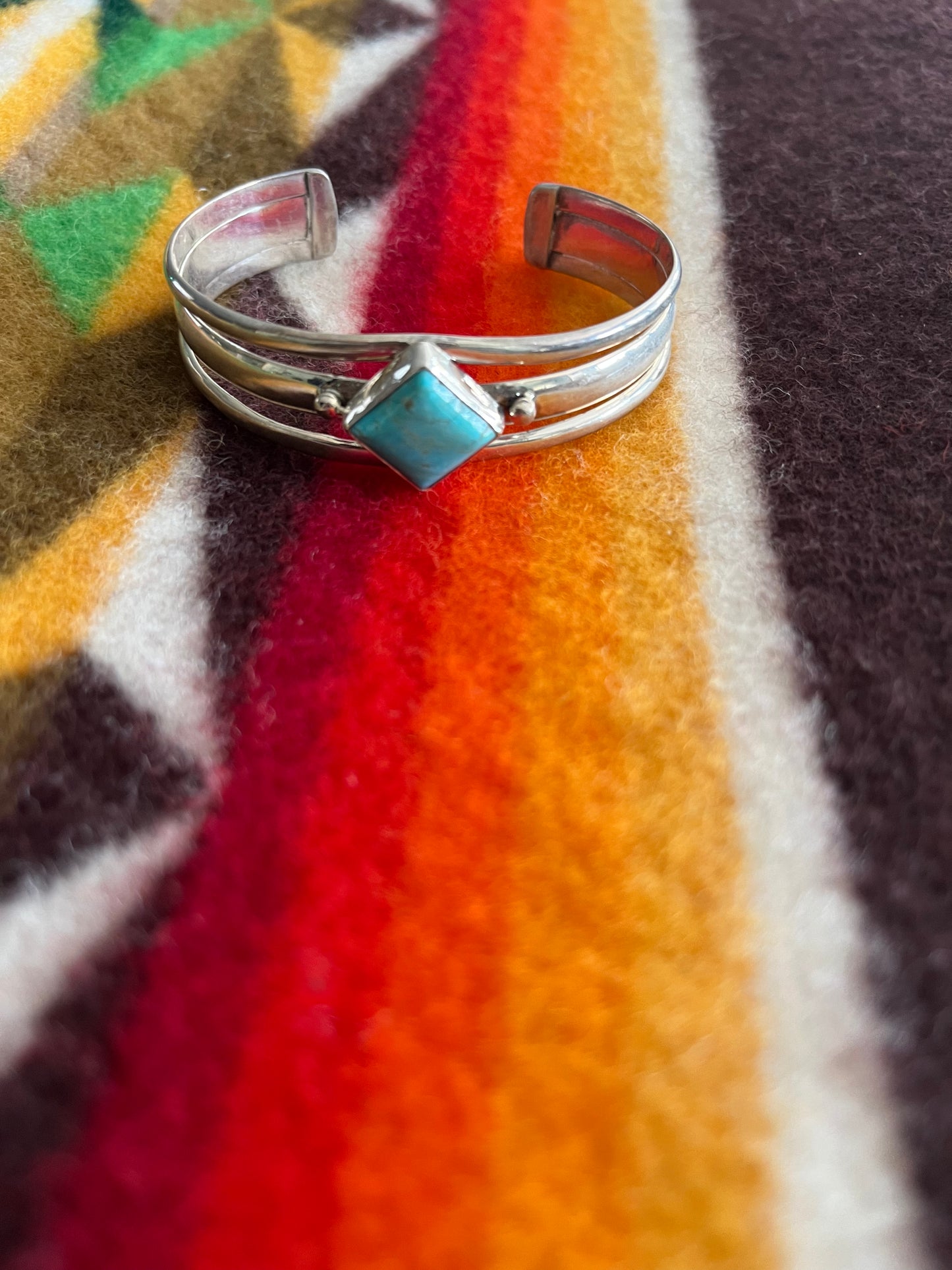 Silver and Turquoise Cuff