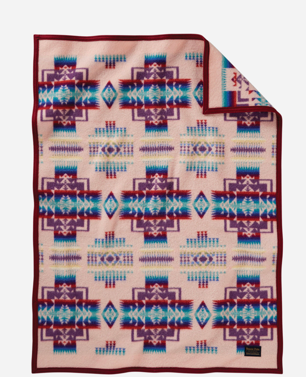 Pendleton Chief Joseph Crib Blanket pink