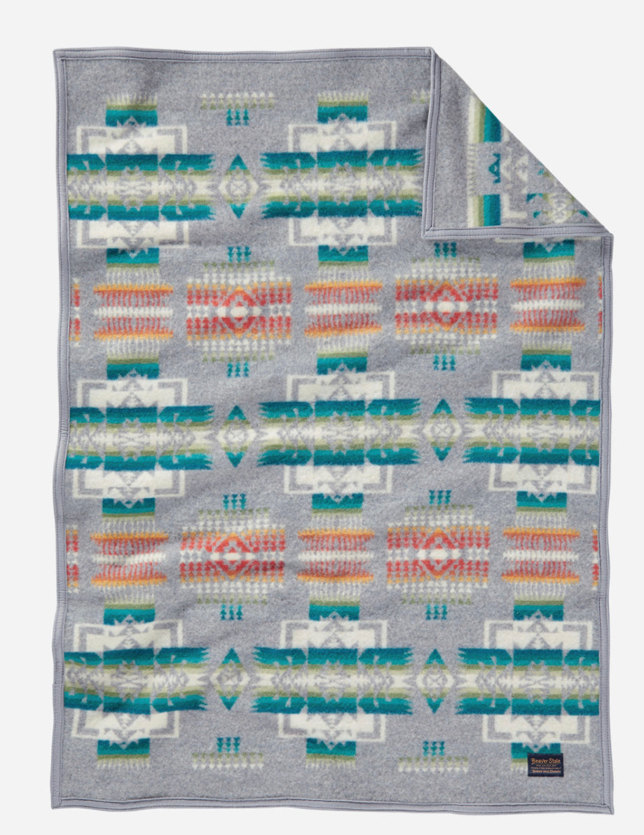 Pendleton Chief Joseph crib blanket grey