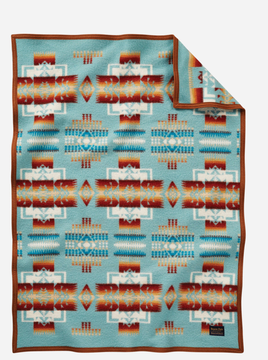 Pendleton Chief Joseph Crib Blanket Aqua