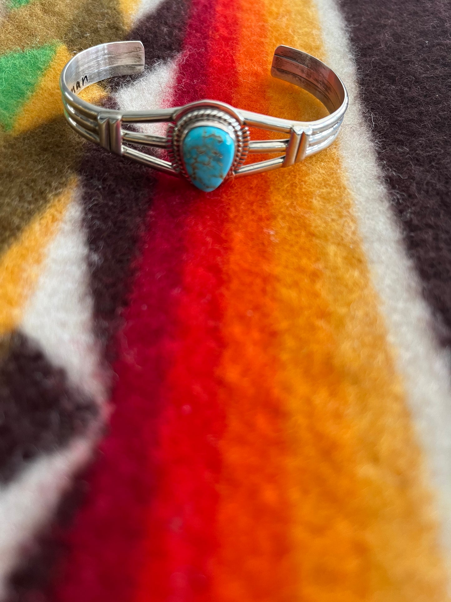 Silver and Turquoise Cuff