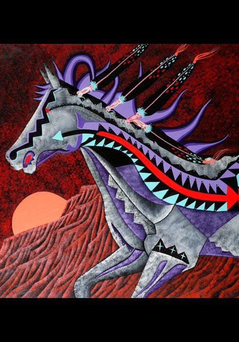 Traci Rabbit Art Tile 4.25"x4.25" - Sunset Run