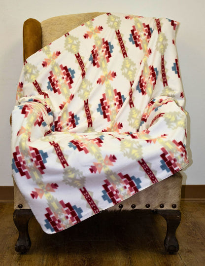 Southwest Style Polar Fleece Throw Blanket