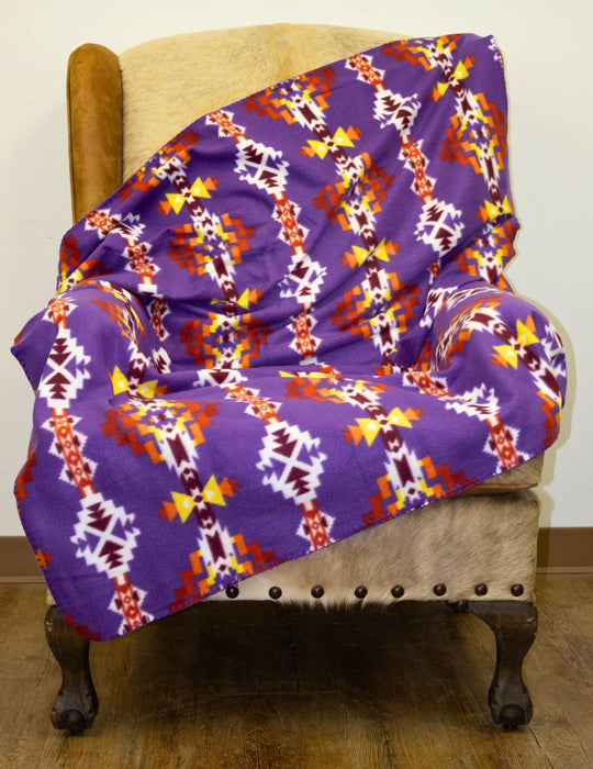 Southwest Style Polar Fleece Throw Blanket