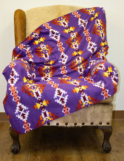Southwest Style Polar Fleece Throw Blanket