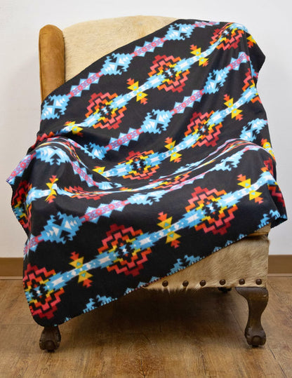 Southwest Style Polar Fleece Throw Blanket