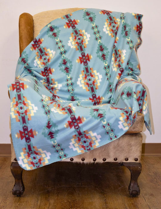 Southwest Style Polar Fleece Throw Blanket