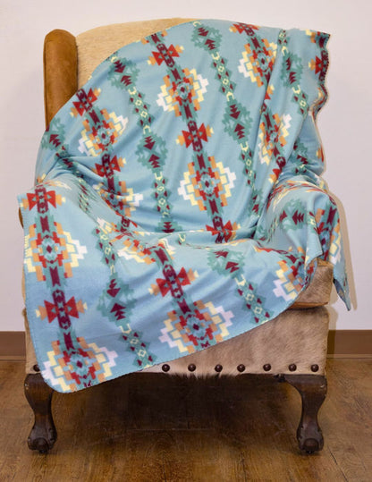 Southwest Style Polar Fleece Throw Blanket
