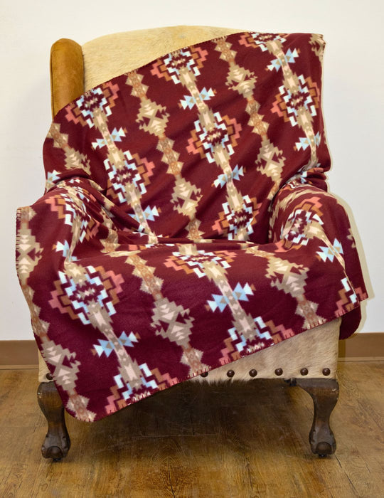 Southwest Style Polar Fleece Throw Blanket