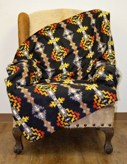 Southwest Style Polar Fleece Throw Blanket