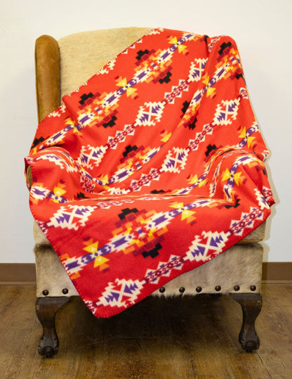 Southwest Style Polar Fleece Throw Blanket