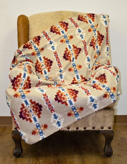 Southwest Style Polar Fleece Throw Blanket