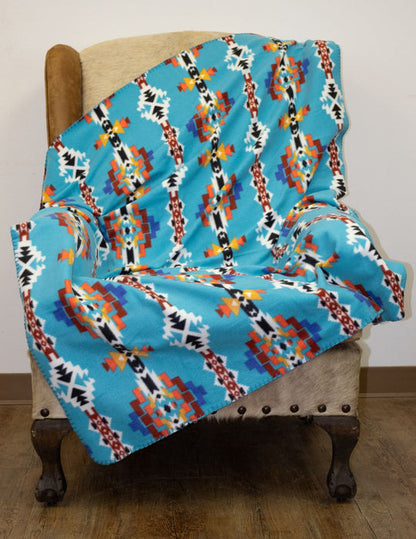 Southwest Style Polar Fleece Throw Blanket